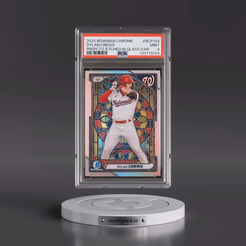 2024 Bowman Chrome Prospects #BCP193 Dylan Crews - Etched in Glass Variation (PSA 9 MINT)