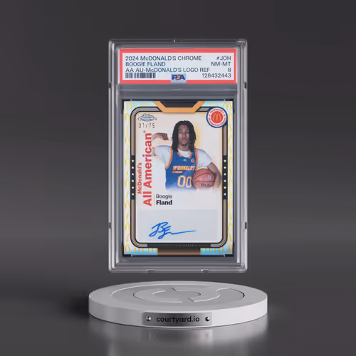 2024 Topps Chrome McDonald's All American All American Autographs #JOH Boogie Fland - McDonald's Log