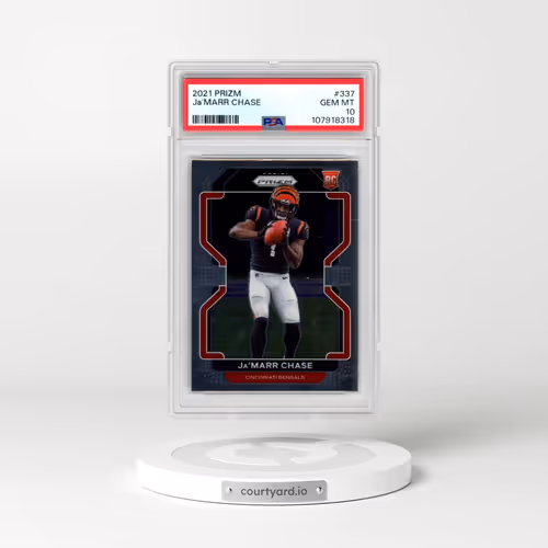 2021 Panini Prizm #337 JA'Marr Chase (PSA 10 GEM MINT)