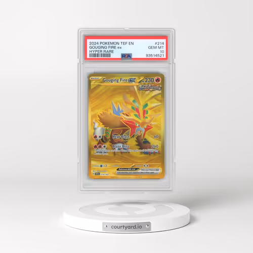 2024 Pokémon Tef EN-Temporal Forces #214 Gouging Fire EX - Holo Hyper Rare (PSA 10 GEM MINT)