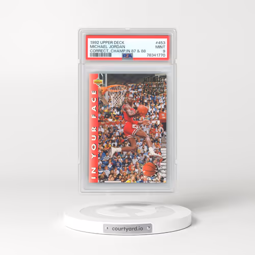 1992 Upper Deck #453 Michael Jordan - Correct, Champion in 87 & 88 (PSA 9 MINT)