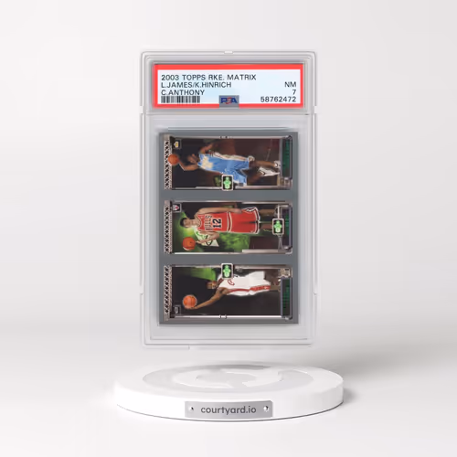 2003 Topps Rookie Matrix #JHA Carmelo Anthony/Kirk Hinrich/LeBron James (PSA 7 NM)