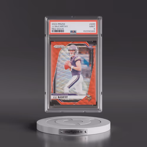 2024 Panini Prizm #400 JJ McCarthy - Red Wave (PSA 9 MINT)