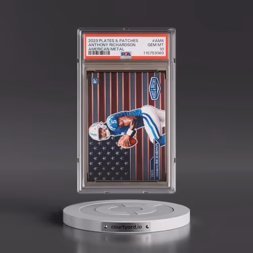 2023 Panini Plates & Patches American Metal #AM4 Anthony Richardson (PSA 10 GEM MINT)
