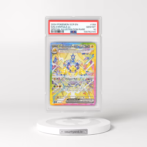 2024 Pokémon Scr EN-Stellar Crown #168 Galvantula EX - Holo Special Illustration Rare (PSA 10 GEM MINT)