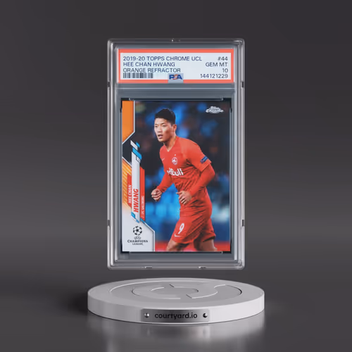 2019 Topps Chrome UEFA Champions League #44 Hee Chan Hwang - Orange Refractor (PSA 10 GEM MINT)