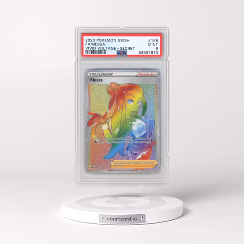 2020 Pokémon Sword & Shield Vivid Voltage #196 Nessa - Full Art Secret (PSA 9 MINT)