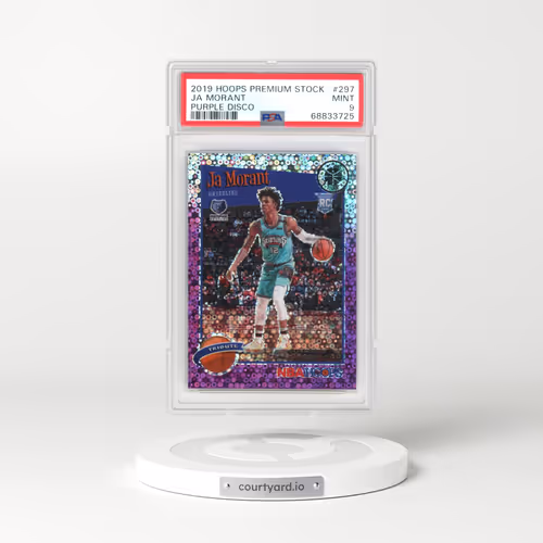 2019 Panini Hoops Premium Stock #297 Ja Morant - Purple Disco (PSA 9 MINT)