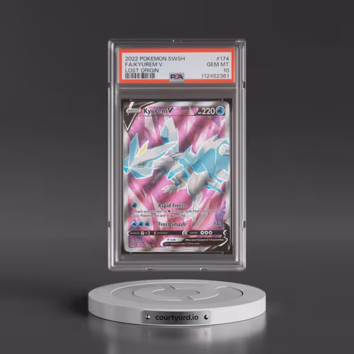 2022 Pokémon Sword & Shield Lost Origin #174 Kyurem V - Holo Full Art (PSA 10 GEM MINT)