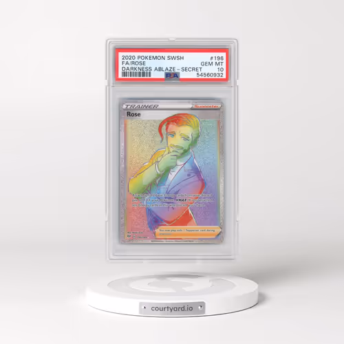 2020 Pokémon Sword & Shield Darkness Ablaze #196 Rose - Full Art Secret (PSA 10 GEM MINT)