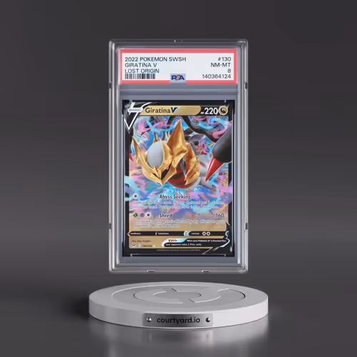 2022 Pokémon Sword & Shield Lost Origin #130 Giratina V - Holo (PSA 8 NM-MT)