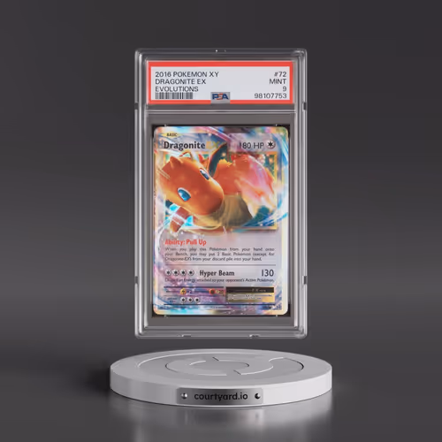 2016 Pokémon XY Evolutions #72 Dragonite EX - Holo (PSA 9 MINT)