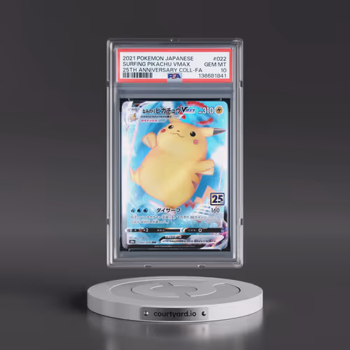 2021 Pokémon 25th Anniversary Collection #022 Surfing Pikachu Vmax - Full Art (PSA 10 GEM MINT)