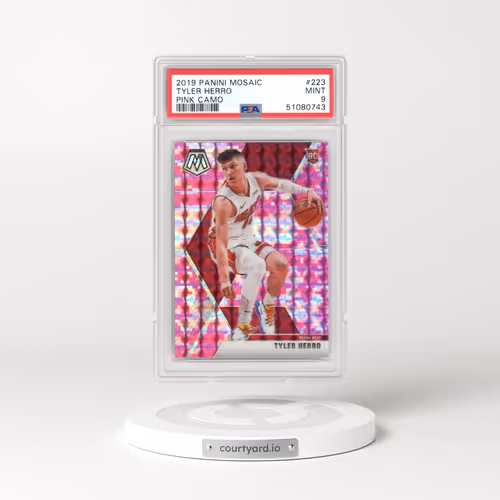 2019 Panini Mosaic #223 Tyler Herro - Pink Camo (PSA 9 MINT)