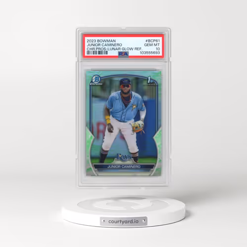 2023 Bowman Chrome Prospects #BCP61 Junior Caminero - Lunar Glow Refractor (PSA 10 GEM MINT)