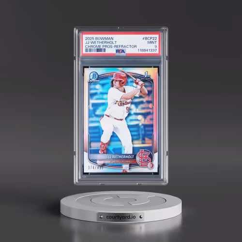 2025 Bowman Chrome Prospects #BCP22 JJ Wetherholt - Refractor (PSA 9 MINT)