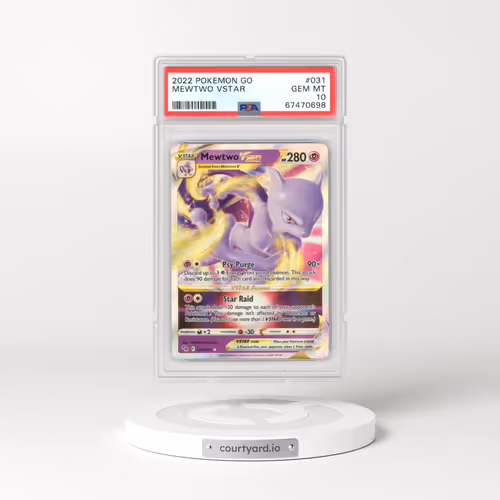 2022 Pokémon GO #031 Mewtwo VSTAR - Holo (PSA 10 GEM MINT)