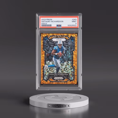2023 Panini Prizm #343 Anthony Richardson - Disco Prizm (PSA 9 MINT)