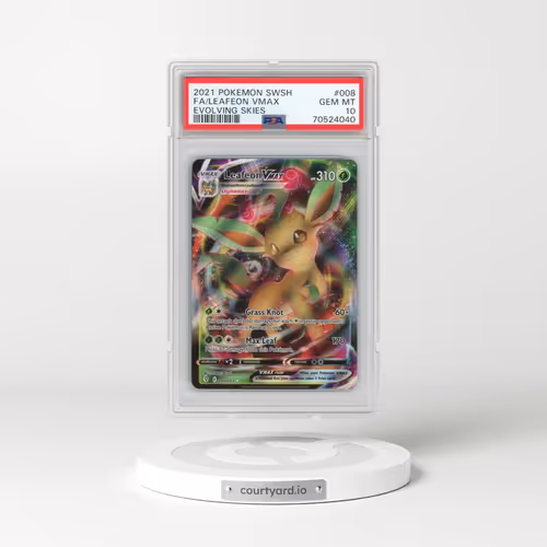 2021 Pokémon Sword & Shield Evolving Skies #008 Leafeon Vmax - Full Art (PSA 10 GEM MINT)