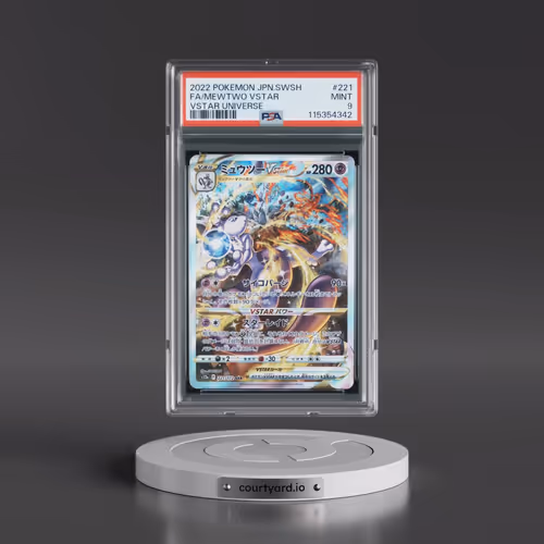 2022 Pokémon Sword & Shield Vstar Universe #221 Mewtwo Vstar - Full Art (PSA 9 MINT)