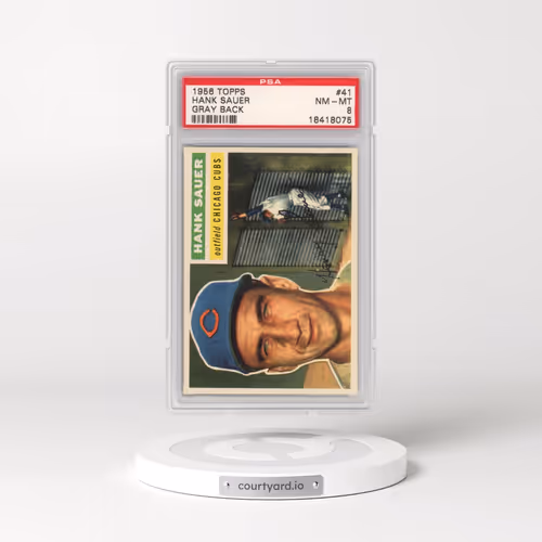 1956 Topps #41 Hank Sauer - Gray Back (PSA 8 NM-MT)