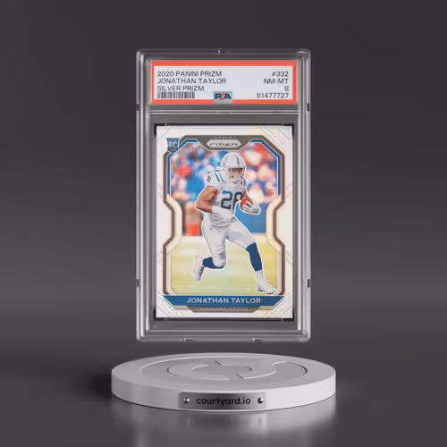 2020 Panini Prizm #332 Jonathan Taylor - Silver Prizm (PSA 8 NM-MT)