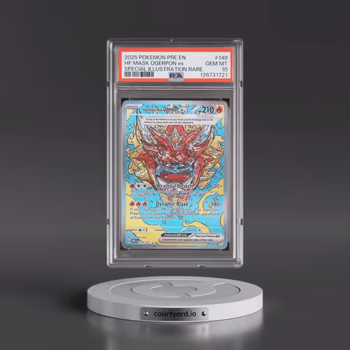 2025 Pokémon Pre EN-Prismatic Evolutions #148 Hearthflame Mask Ogerpon EX - Holo Special Illustratio
