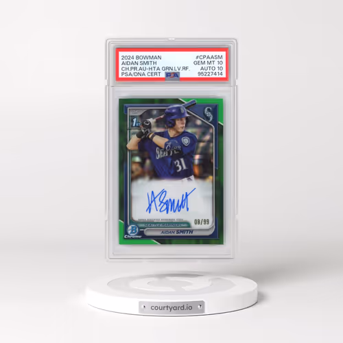 2024 Bowman Chrome Prospect Autographs #CPAASM Aidan Smith - Hta Green Lava (PSA 10 GEM MINT)
