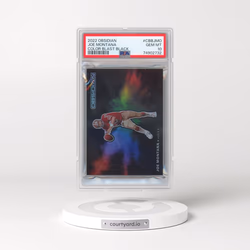 2022 Panini Obsidian Color Blast Black #CBBJMO Joe Montana (PSA 10 GEM MINT)