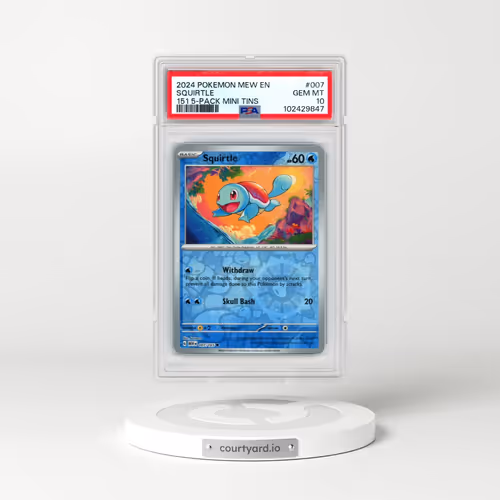 2024 Pokémon Mew EN-151 #007 Squirtle - 151 5-Pack Mini Tins (PSA 10 GEM MINT)