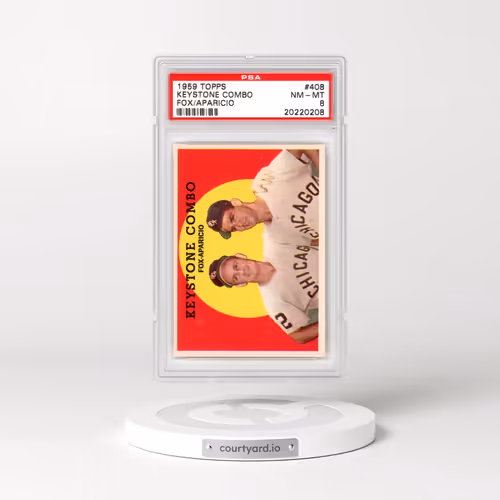 1959 Topps #408 Keystone Combo - Fox/Aparicio (PSA 8 NM-MT)