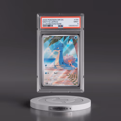 2025 Pokémon Dri EN-Destined Rivals #194 Misty's Lapras - Illustration Rare (PSA 9 MINT)