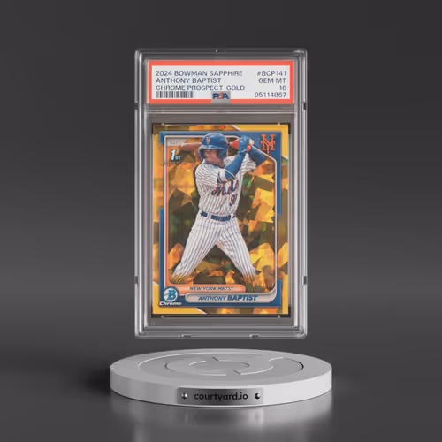 2024 Bowman Sapphire Edition Chrome Prospects #BCP141 Anthony Baptist - Gold (PSA 10 GEM MINT)