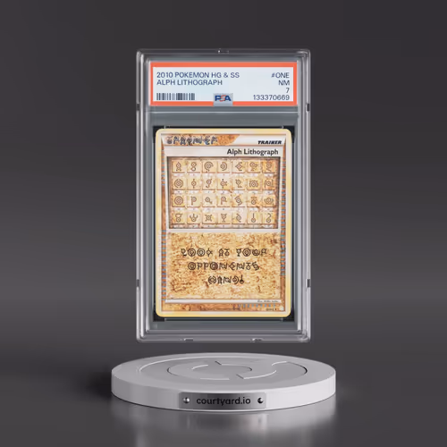 2010 Pokémon Heartgold & Soulsilver #ONE Alph Lithograph (PSA 7 NM)
