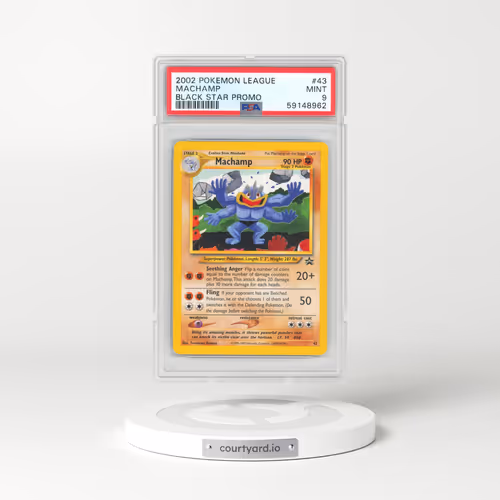 1999 Black Star Promos #43 Machamp - Pokémon League (PSA 9 MINT)