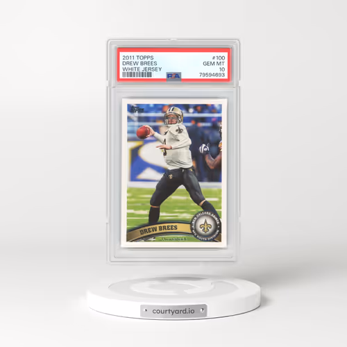 2011 Topps #100 Drew Brees - White Jersey (PSA 10 GEM MINT)