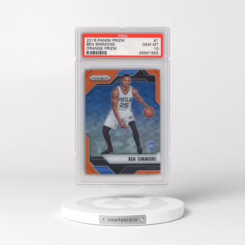 2016 Panini Prizm #1 Ben Simmons - Orange Prizm (PSA 10 GEM MINT)