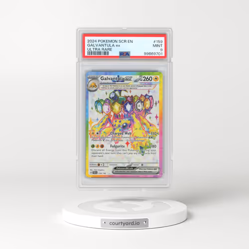 2024 Pokémon Scr EN-Stellar Crown #159 Galvantula EX - Holo Ultra Rare (PSA 9 MINT)