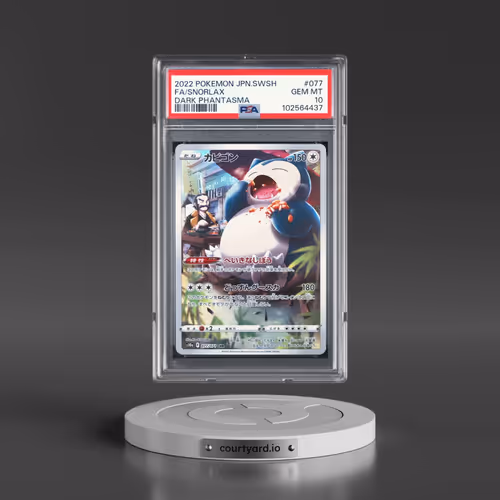 2022 Pokémon Sword & Shield Dark Phantasma #077 Snorlax - Full Art (PSA 10 GEM MINT)