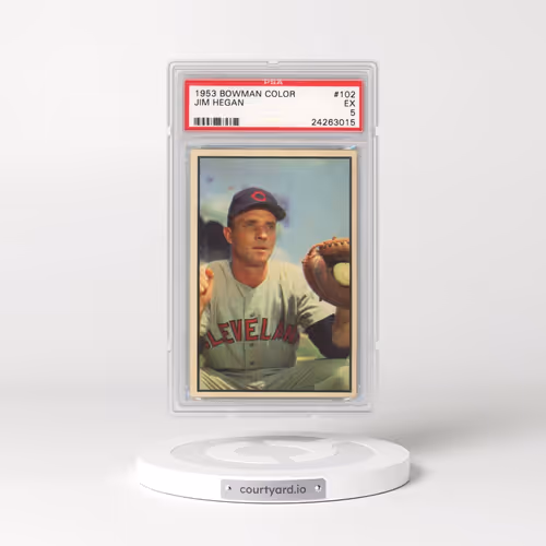 1953 Bowman Color #102 Jim Hegan (PSA 5 EX)