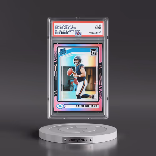 2024 Panini Donruss #327 Caleb Williams - Optic Preview-Pink (PSA 9 MINT)