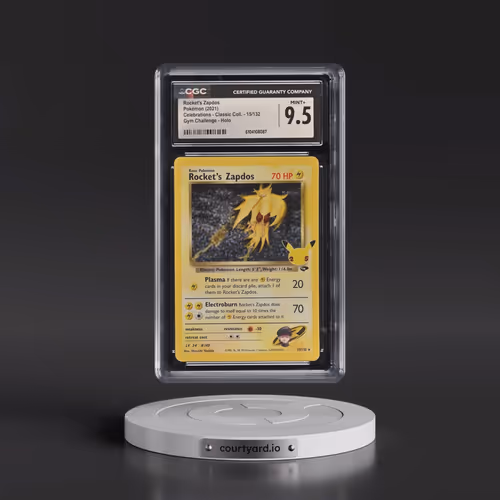 2021 Celebrations - Classic Collection #15/132 Rocket's Zapdos - Gym Challenge Holo (CGC 9.5 MINT+)