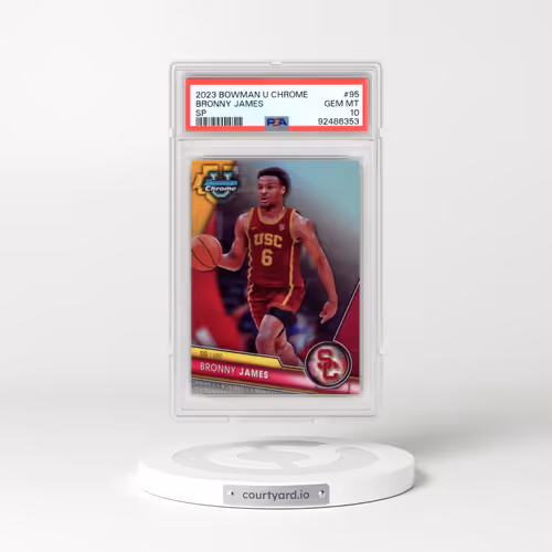 2023 Bowman University Chrome #95 Bronny James - SP (PSA 10 GEM MINT)