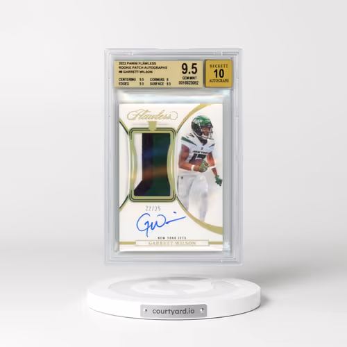 2022 Panini Flawless Rookie Patch Autographs #8 Garrett Wilson (BGS 9.5 GEM MINT)