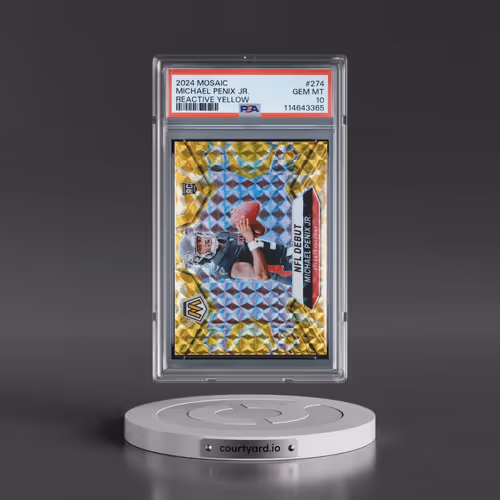 2024 Panini Mosaic #274 Michael Penix Jr. - Reactive Yellow (PSA 10 GEM MINT)