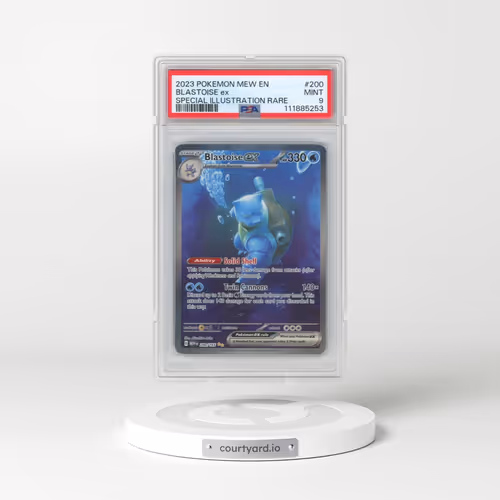 2023 Pokémon Mew EN-151 #200 Blastoise EX - Holo Special Illustration Rare (PSA 9 MINT)