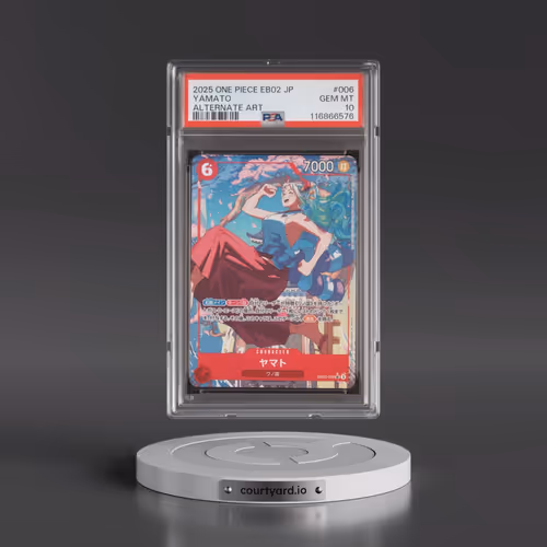 2025 One Piece Japanese EB02-Extra Booster -Anime 25th Collection #006 Yamato - Alternate Art (PSA 1