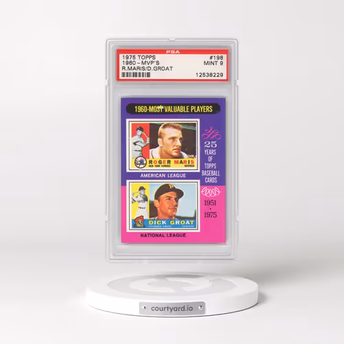 1975 Topps #198 1960-MVP's - Roger Maris/Dick Groat (PSA 9 MINT)