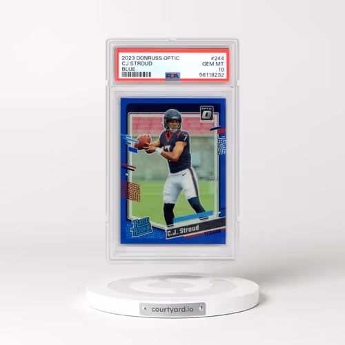 2023 Panini Donruss Optic #244 CJ Stroud - Blue (PSA 10 GEM MINT)