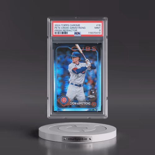 2024 Topps Chrome #16 Pete Crow-Armstrong - Prism Refractor (PSA 9 MINT)